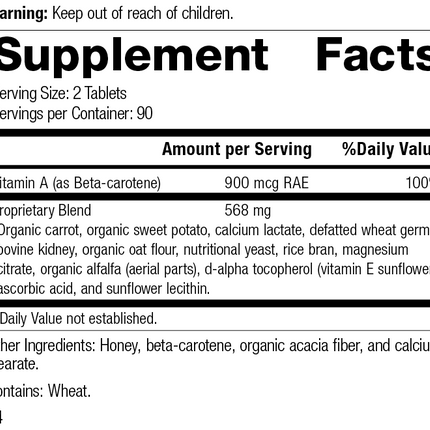 Cataplex® A, 180 Tablets, Rev 03 Supplement Facts