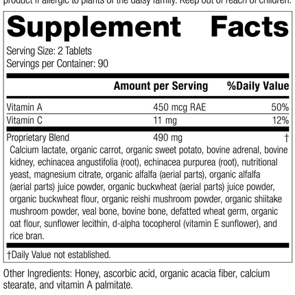 Cataplex A-C, Rev 04 Supplement Facts