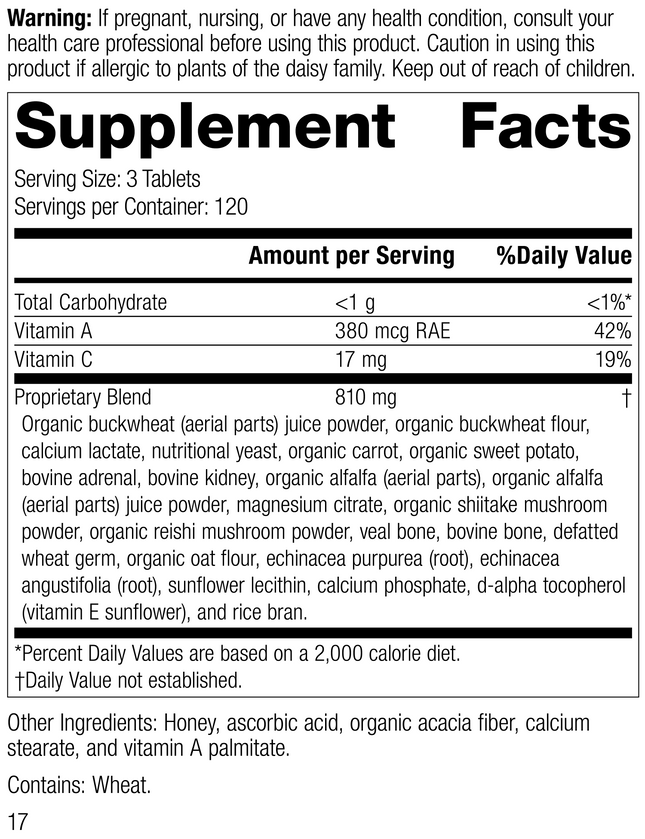 Cataplex® A-C-P, 360 Tablets, Rev 14 Supplement Facts
