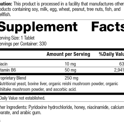 B6-Niacinamide, 330 Tablets, Rev 08 Supplement Facts