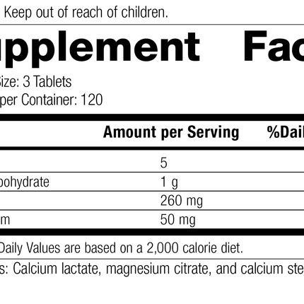 Rev 02 Supplement Facts
