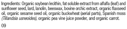 Rev 09 supplement facts for Chlorophyll Complex Ointment™, 0.6 oz (18 g).