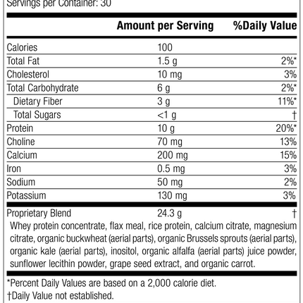 SP Complete®, 28 Ounces, Rev 17 Supplement Facts