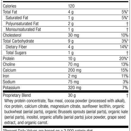 SP Complete® Chocolate, 26 Ounces, Rev 05 Supplement Facts