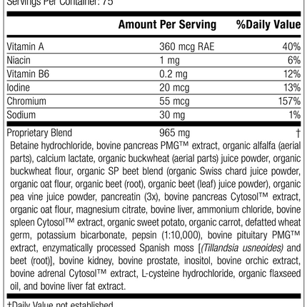 Diaplex, 150 Capsules, Rev 04 Supplement Facts