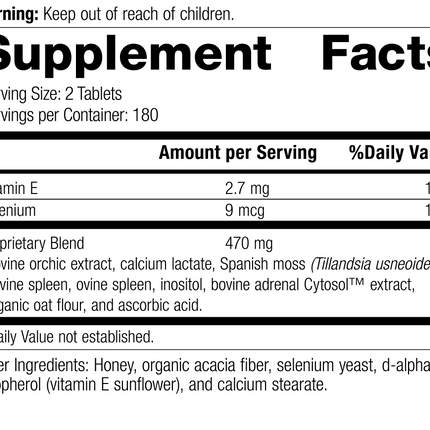 Cataplex® E2, 360 Tablets, Rev 09 Supplement Facts