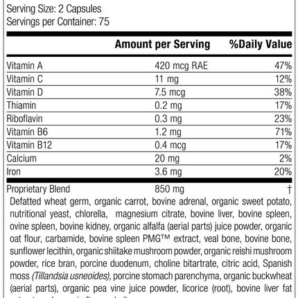 4030 Catalyn with Iron R17 Supplement Facts
