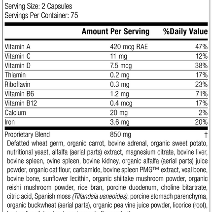 4030 Catalyn with Iron R18 Supplement Facts