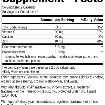Epimune Complex, 90 Capsules, Rev 06 Supplement Facts