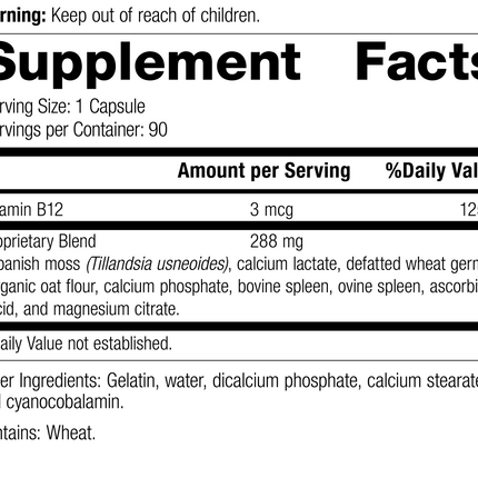 For-Til B12®, 90 Capsules, Rev 10 Supplement Facts