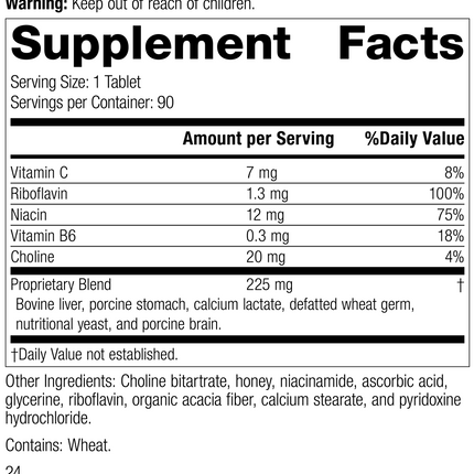 Cataplex® B2, 90 Tablets, Rev 23 Supplement Facts