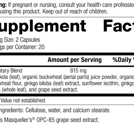 Ginkgo Synergy®, Rev 11 Supplement Facts