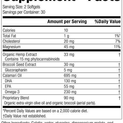 Hemp Oil Complex™, 60 Softgels, Rev 12 Supplement Facts