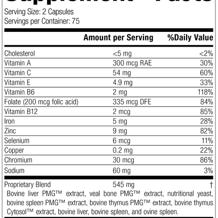 Immuplex®, 150 Capsules, Rev 26 Supplement Facts