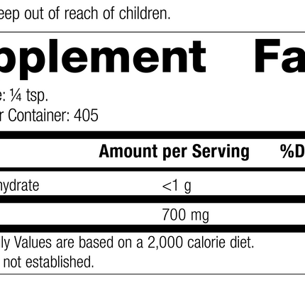 Inositol Powder, Rev 05 Supplement Facts