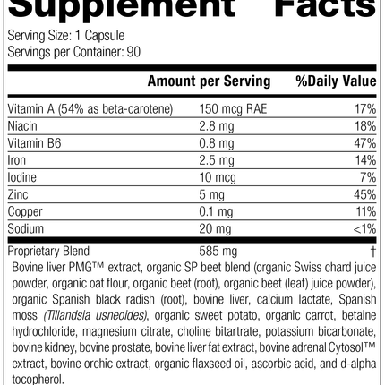 Livaplex 5375-15 Supplement Label