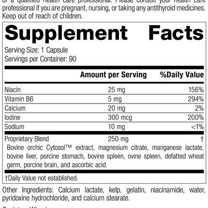 Min-Chex®, 90 Capsules, Rev 11 Supplement Facts