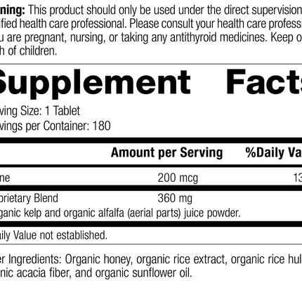 Organically Bound Minerals, 180 Tablets, Rev 05 Supplement Facts