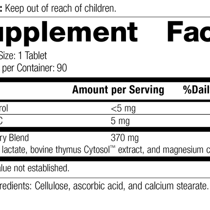 Thymex®, 90 Tablets, Rev 21 Product Label