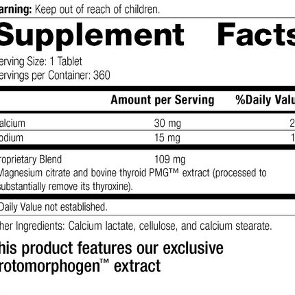 8030 Thytrophon PMG R09 Supplement Facts