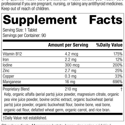 Trace Minerals-B12 R11 90 Tablets Label Image