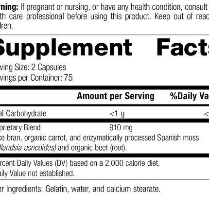8445 Zymex R02 Supplement Facts