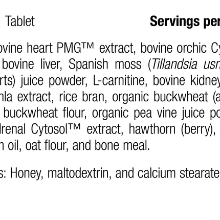 Feline Cardiac Support, 90 Tablets, Rev 05 Supplement Facts
