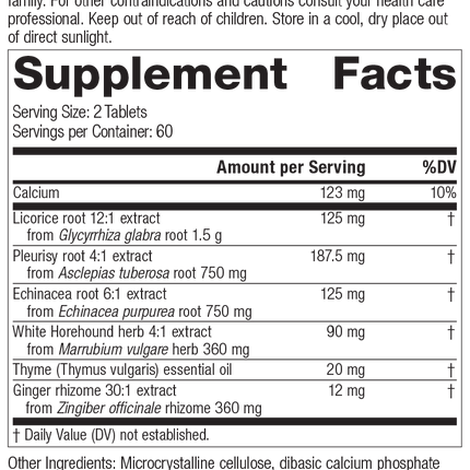 Broncafect, 60 Tablets, Rev 02 Supplement Facts