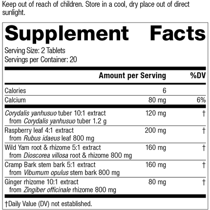 Cramplex, 40 Tablets, Rev 07 Supplement Facts
