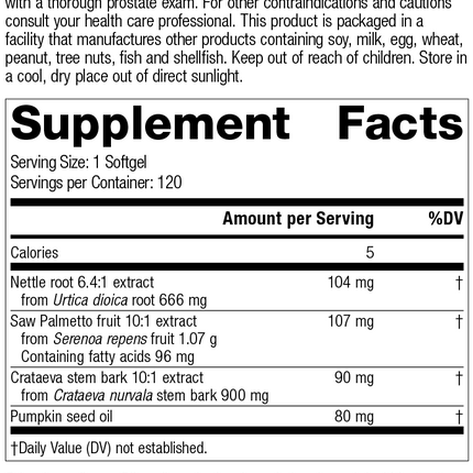 ProstaCo, 120 Capsules, Rev 08 Supplement Facts