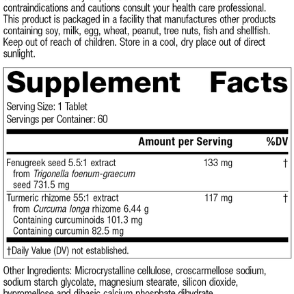 Turmeric Forte, 60 Tablets, Rev 03 Supplement Facts