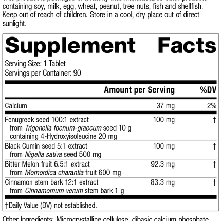 Metabol Complex, 90 Tablets, Rev 03 Supplement Facts