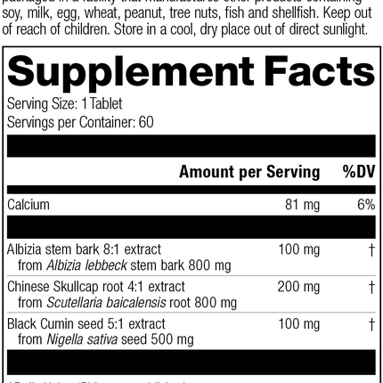 supplement fact label