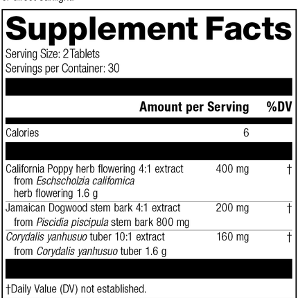 Nervagesic, Rev 01 Supplement Facts