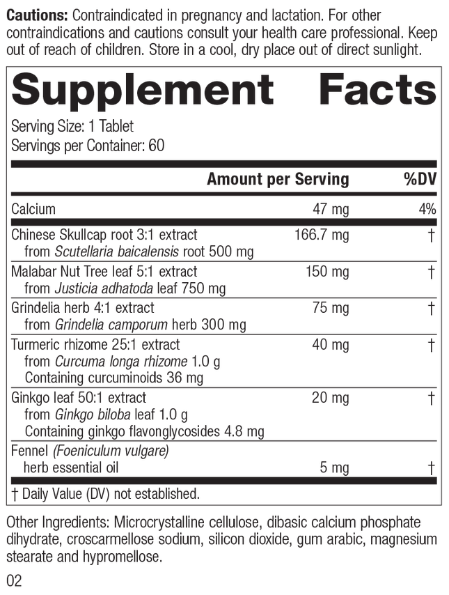 M1830 PulmaCo Rev 01 Supplement Facts