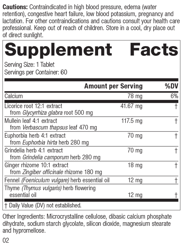supplement fact label