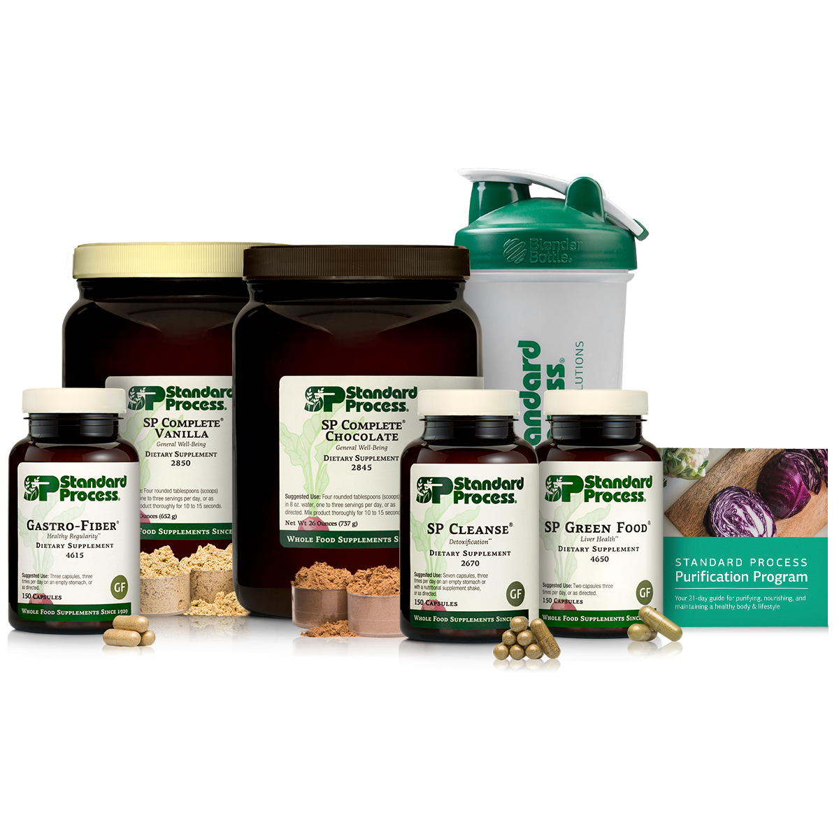 Purification Product Kit, 1 Kit with SP Complete® Chocolate, SP Complete® Vanilla and Gastro Fiber®