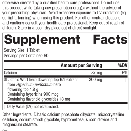 M1795 St John's Wort 1.8g R01 Supplement Fact